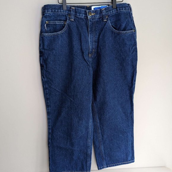 Carhartt Relaxed Fit Blue Jean 5 Pocket 100% Cotton - Picture 3 of 4